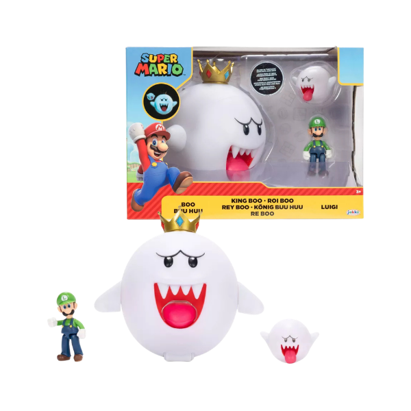 Super Mario King Boo, Boo, Luigi 3-Pack Action Figures - Jakks Pacific