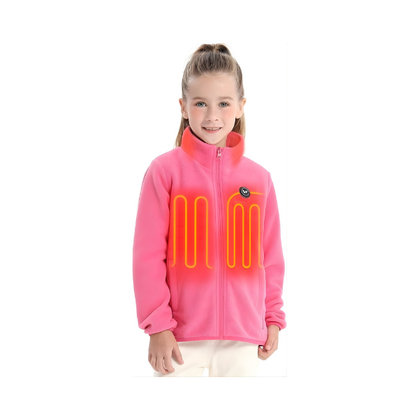 Jaqueta de lã aquecida Venustas Kids – Bateria de 7,4 V, casaco de inverno ultraquente