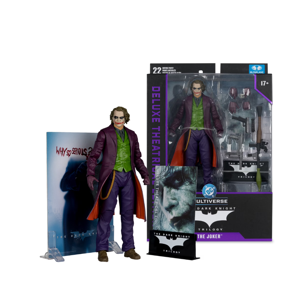 McFarlane DC Multiverse The Joker The Dark Knight Trilogy Deluxe Theatrical Edition – New in Box