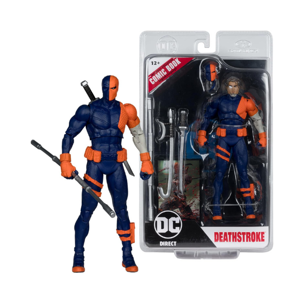 DC Direct Page Punchers Deathstroke DC Rebirth Figure With Comic McFarlane