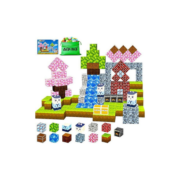 Conjunto de blocos magnéticos para construção - Brinquedos sensoriais STEM para crianças | 70 peças
