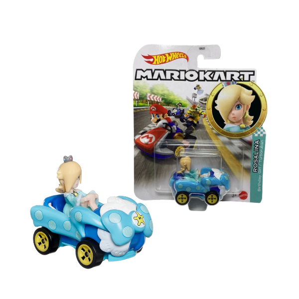 Hot Wheels Mario Kart Rosalina Birthday Girl Turbofan Die-Cast Kart – Nintendo Collectible