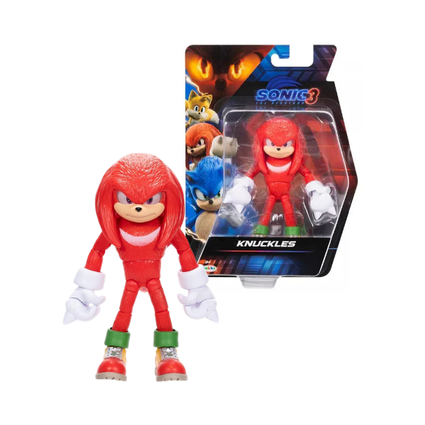 Figura de ação Sonic 3 de 5 polegadas Knuckles – Brinquedo articulado para crianças