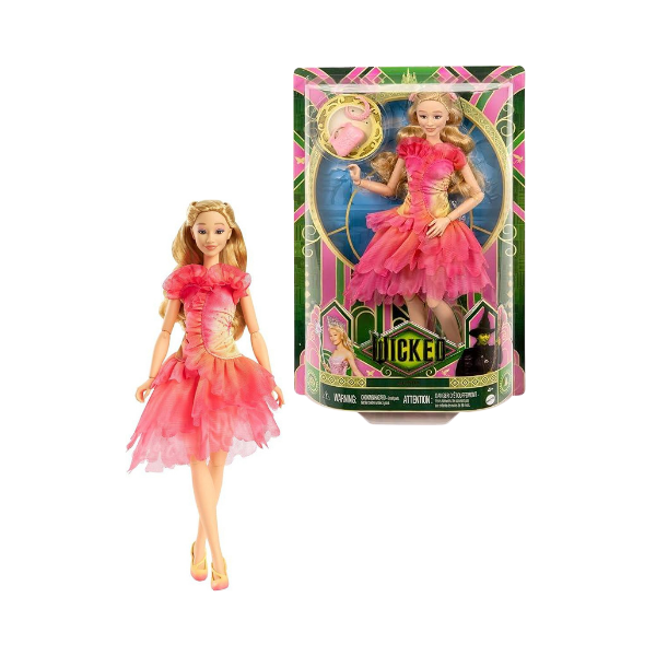 Mattel Universal Wicked Glinda Fashion Doll – Poseable with Accessories
