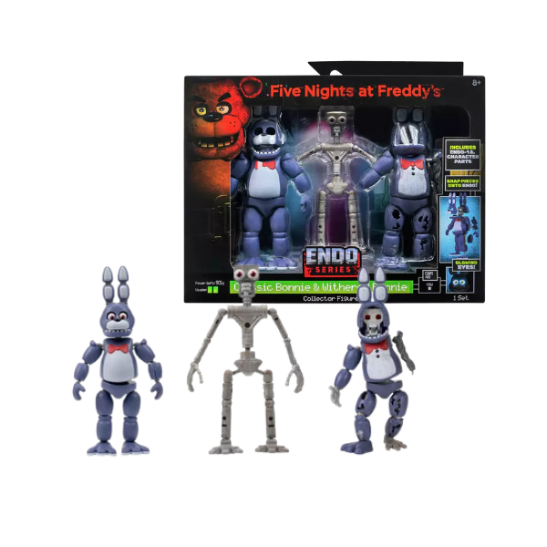 FNAF Bonnie 6" Figure – Classic & Withered Bonnie Buildable Endoskeleton Toy