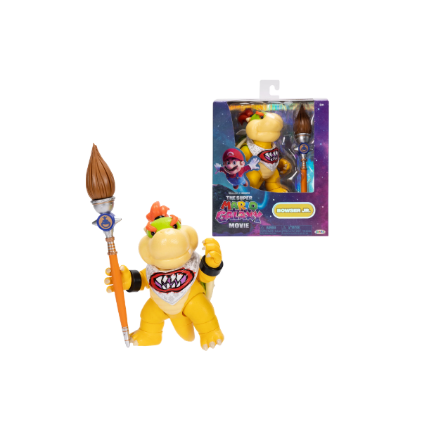 Super Mario Galaxy Movie Bowser Jr. 5-inch action figure with paint brush