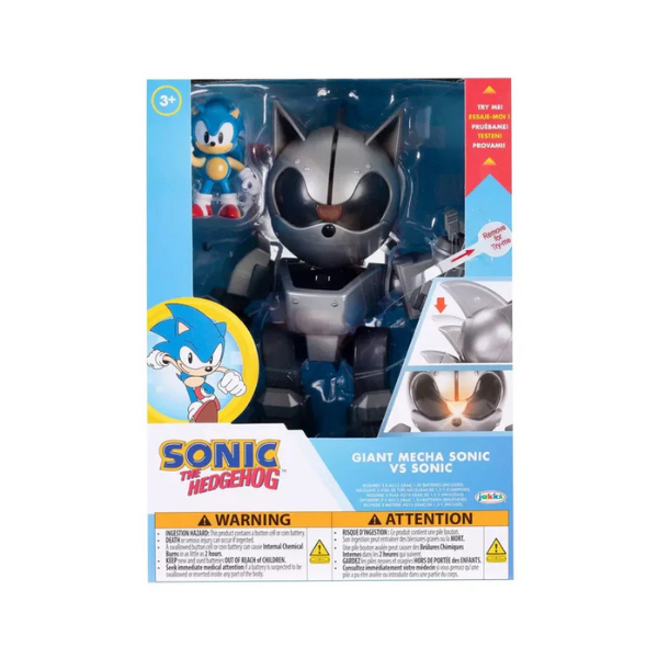 Figura Mecha Sonic de 8" com luzes, mochila a jato + Sonic de 2,5" – JAKKS Pacific