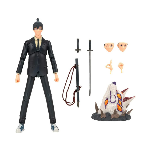 Total Anime Aki Hayakawa – 6.5" Chainsaw Man Figure with Fox Devil & Gear