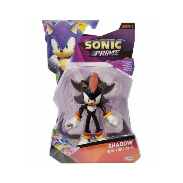 Sonic Prime – Shadow Action Figure “New Yoke City” Netflix Edition by JAKKS Pacific – Articulated Collectible