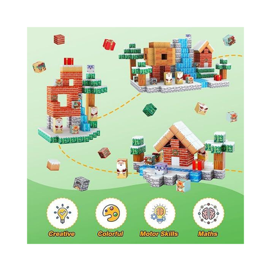 HASDSAGY 110pcs Building Blocks Set for Kids, Montessori Stacking Cubes