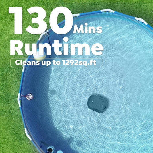 BRINBO S1 Pro Cordless Robotic Pool Cleaner – 130-Minute Runtime, Midnight Black