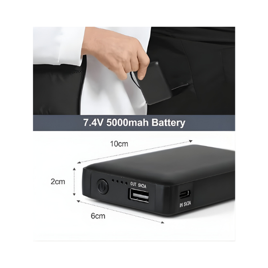 SNOW DEER Heated Vest 5-Zone Carbon Fiber Battery Warm Winter Jacket