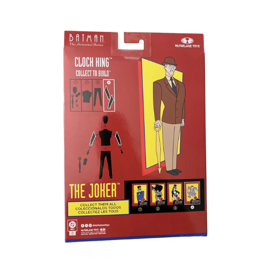 McFarlane DC Multiverse Batman The Animated Series The Joker Platinum Edition Blue Suit Build-A-Figure Clock King Figure 6in