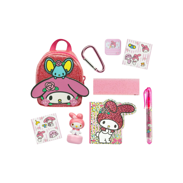 Mochila Sanrio My Melody Mini da Real Littles – Surpresa com aroma floral!