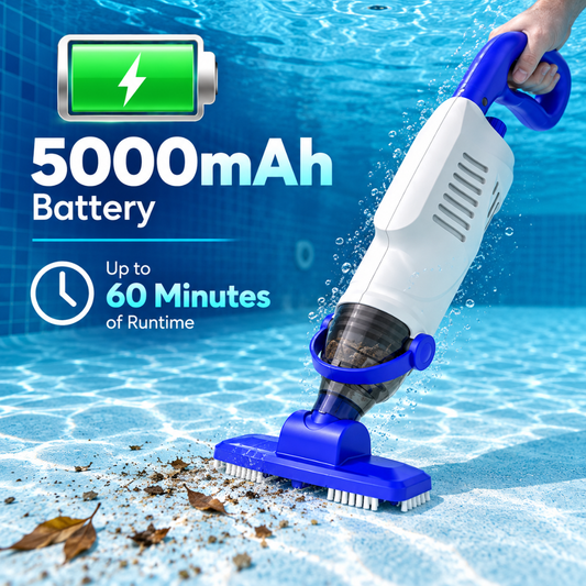 Nichro Cordless Handheld Pool Vacuum – 60W Suction, IPX8 Waterproof