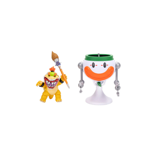 Jakks Pacific Super Mario Galaxy Movie Bowser Jr. with Clown Car Set – New in Box