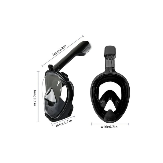 Break The Waves Full Face Snorkeling Mask S/M, 180° Anti-Fog View