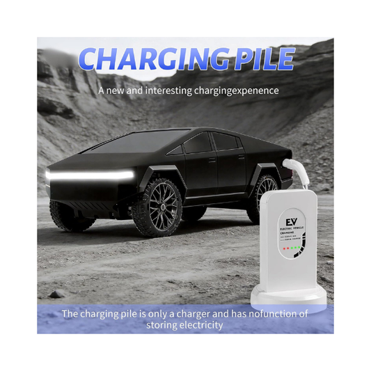 1/24 Scale RC Pickup Truck, 2.4GHz Remote Control Car with Toy EV Charger, Built-in Rechargeable Battery