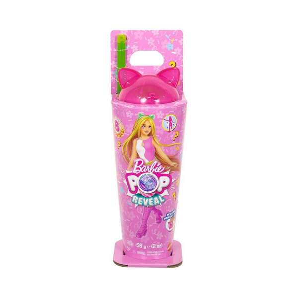 Barbie Pop Reveal Shakes Series Doll – Scented Kitten, 8 Surprises