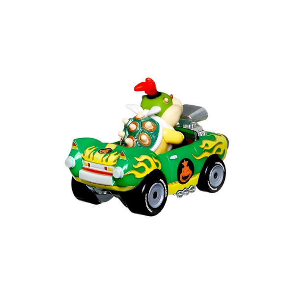 Hot Wheels Mario Kart Bowser Jr Flame Flyer Die-Cast Kart – Nintendo Racing Collectible