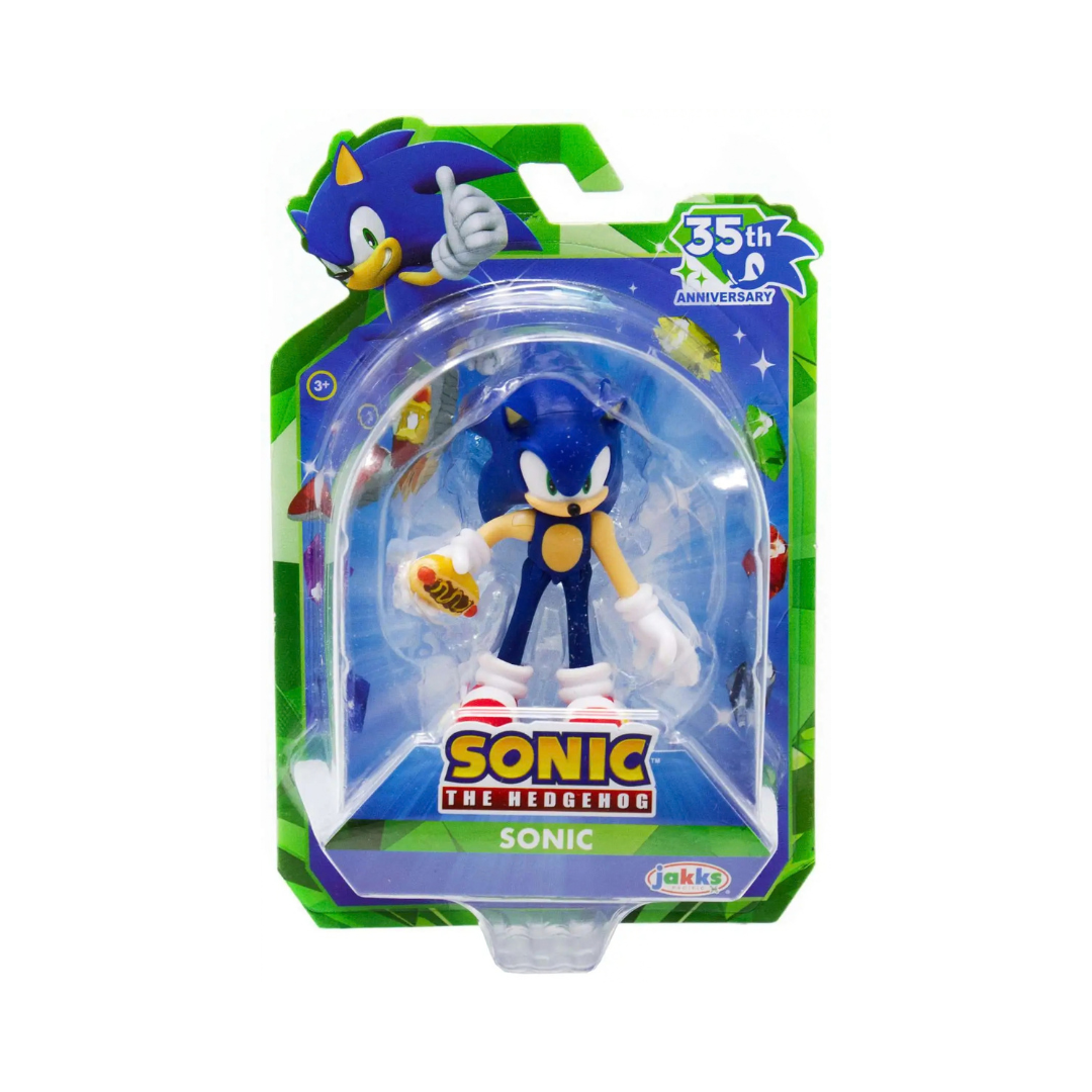 Jakks Pacific Sonic the Hedgehog 35th Anniversary Sonic with Chili Dog 2.5-Inch Figure