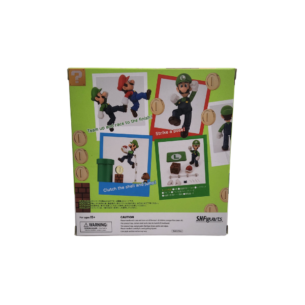 Bandai S.H.Figuarts Luigi Super Mario Action Figure – Tamashii Nations Nintendo Collectible