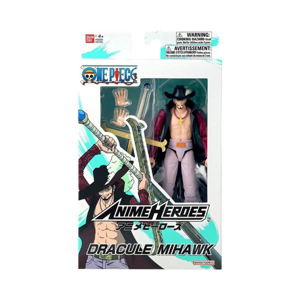 Anime Heroes One Piece Dracule Mihawk Figure – 6.5-Inch Bandai Collectible