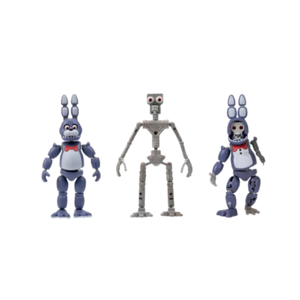 FNAF Bonnie 6" Figure – Classic & Withered Bonnie Buildable Endoskeleton Toy