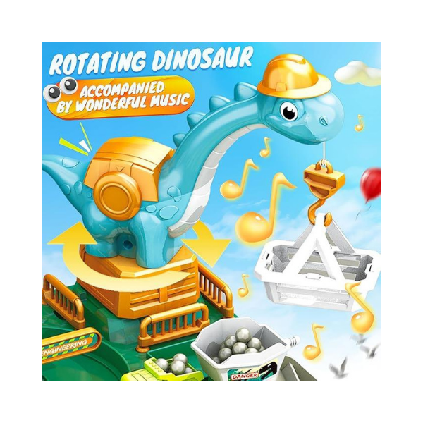 SMILESSKIDDO 73 PCS Dinosaur Car Tracks, Music & Lights, Construction Toys