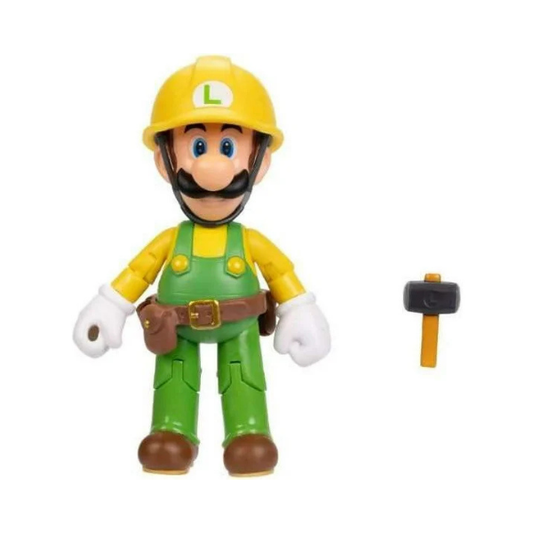 Jakks Pacific Nintendo Super Mario Builder Luigi + Hammer & Utility Belt Figure