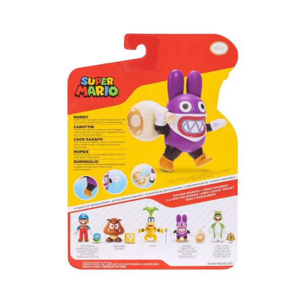Nintendo Super Mario 4 Inch Nabbit With Bag Figure Action Figure