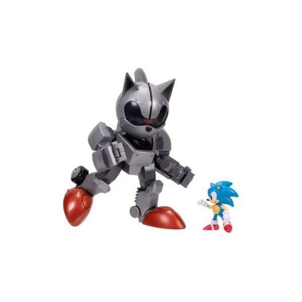 Figura Mecha Sonic de 8" com luzes, mochila a jato + Sonic de 2,5" – JAKKS Pacific