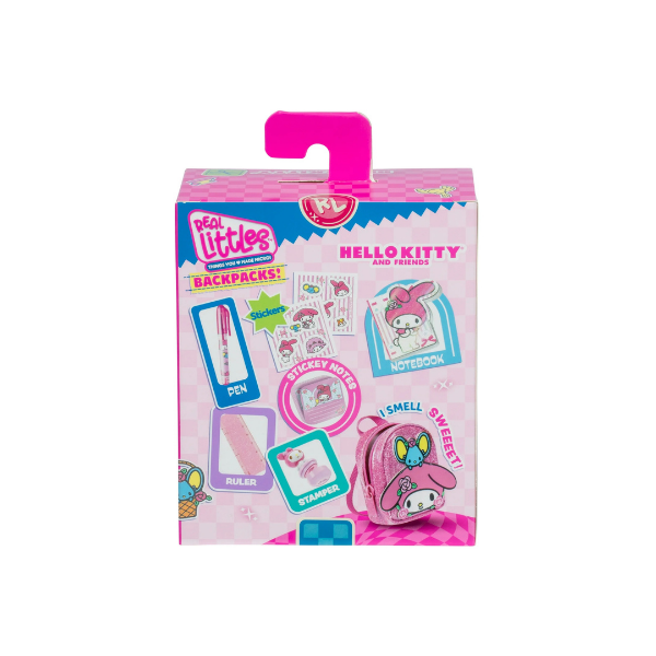 Mochila Sanrio My Melody Mini da Real Littles – Surpresa com aroma floral!