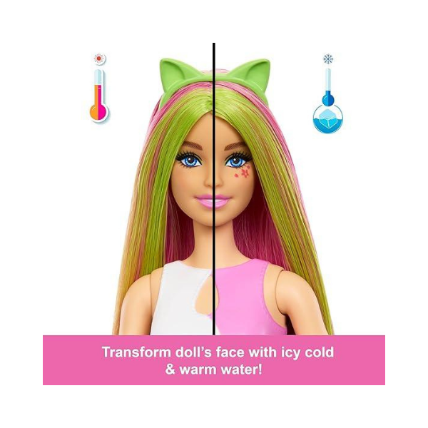 Barbie Pop Reveal Shakes Series Doll – Scented Kitten, 8 Surprises