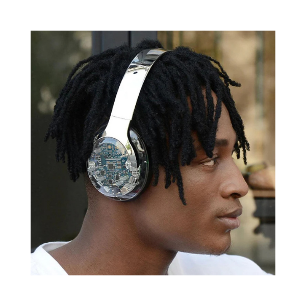 Fones de ouvido Bluetooth 5.0 com cancelamento de ruído espacial, 50 horas de reprodução, controle de volume