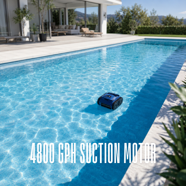 Cordless Robotic Pool Cleaner, Automatic Robotic Pool Vacuum for Inground Pools, Spa Pool Robot Cleaning up to 2150 Sq.ft for Floor, Wall Climbing, Waterline, 4800GPH Suction, 180min Battery Life