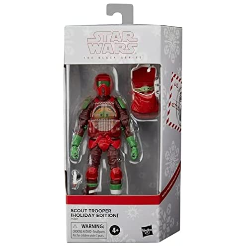 Star Wars Black Series Natal Scout Trooper e Grogu Child Acessório Figura de Ação