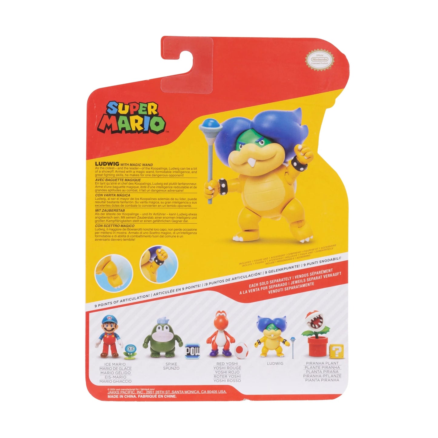 Nintendo Super Mario Ludwig Von Koopa 4-Inch Action Figure with Wand