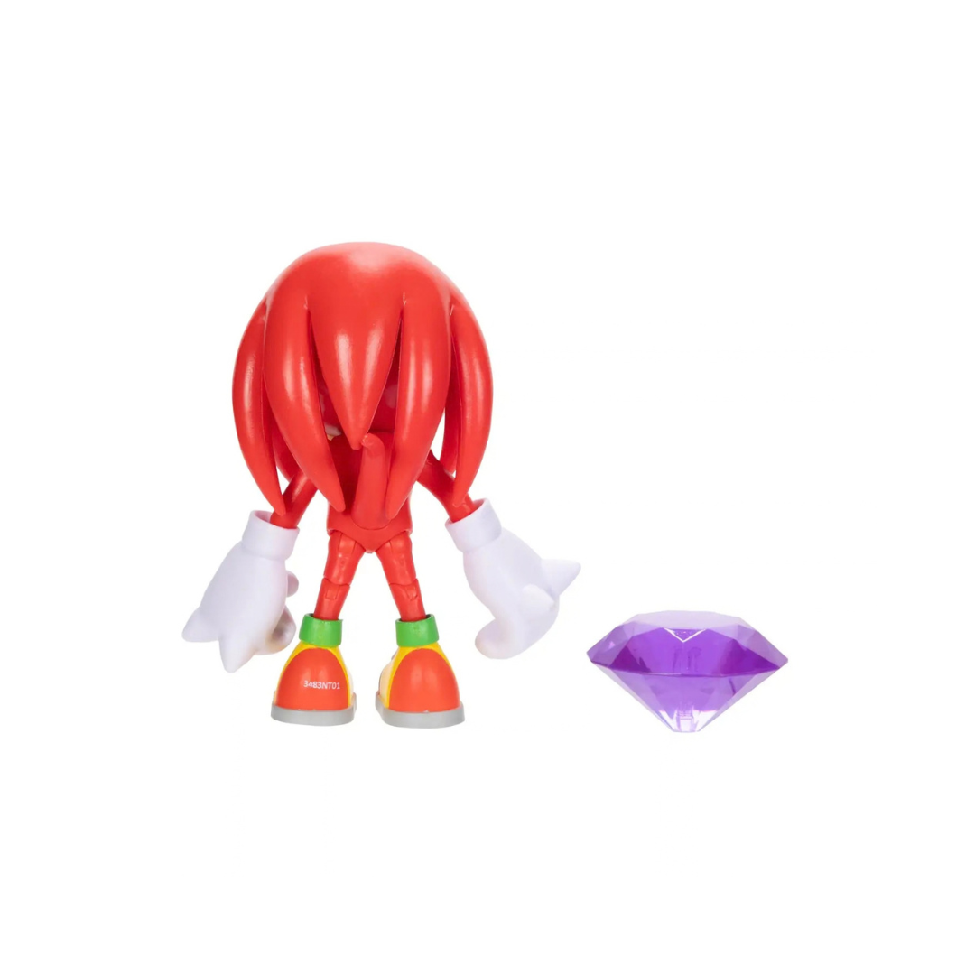 Sonic 35th Anniversary Classic Knuckles 4in Figure Purple Chaos Emerald JAKKS