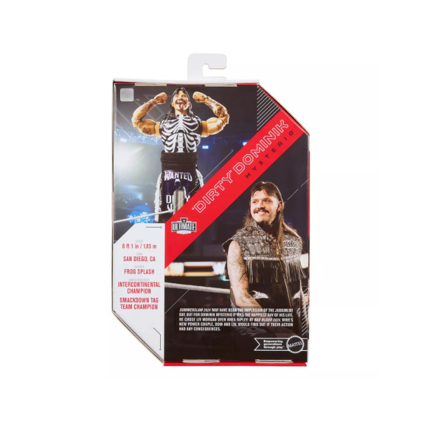 WWE Ultimate Edition Dirty Dominik Mysterio Series 29 Mattel 6-Inch Action Figure with Extra Heads, Hands & Accessories
