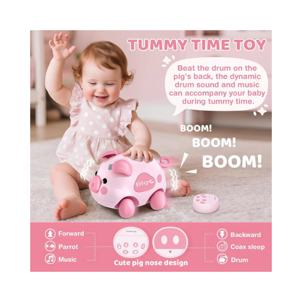 Baby Musical Piggy Toy for 6–18 Months – Tummy Time & Development