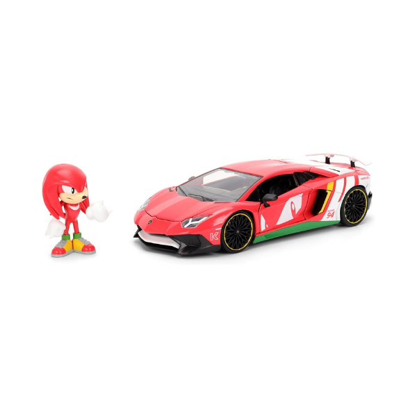 Jada Toys Knuckles Lamborghini Aventador SV Die-Cast Vehicle & Figure