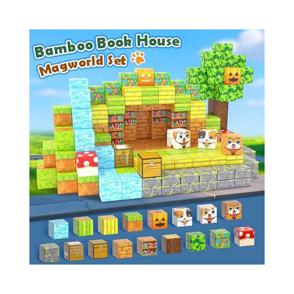 Conjunto de blocos magnéticos de 1" - Brinquedo sensorial STEM para crianças | 90 peças