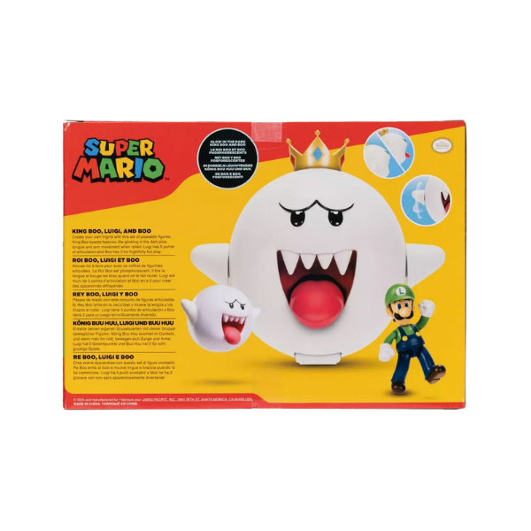 Super Mario King Boo, Boo, Luigi 3-Pack Action Figures - Jakks Pacific