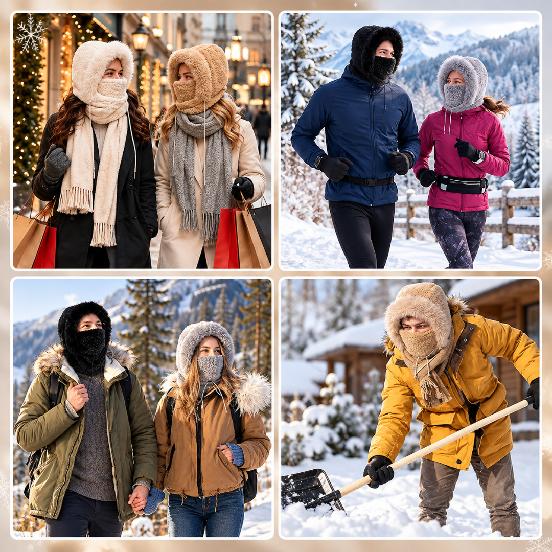 Bunnycool 4-Pack Winter Balaclava Ski Masks for Men and Women, Windproof