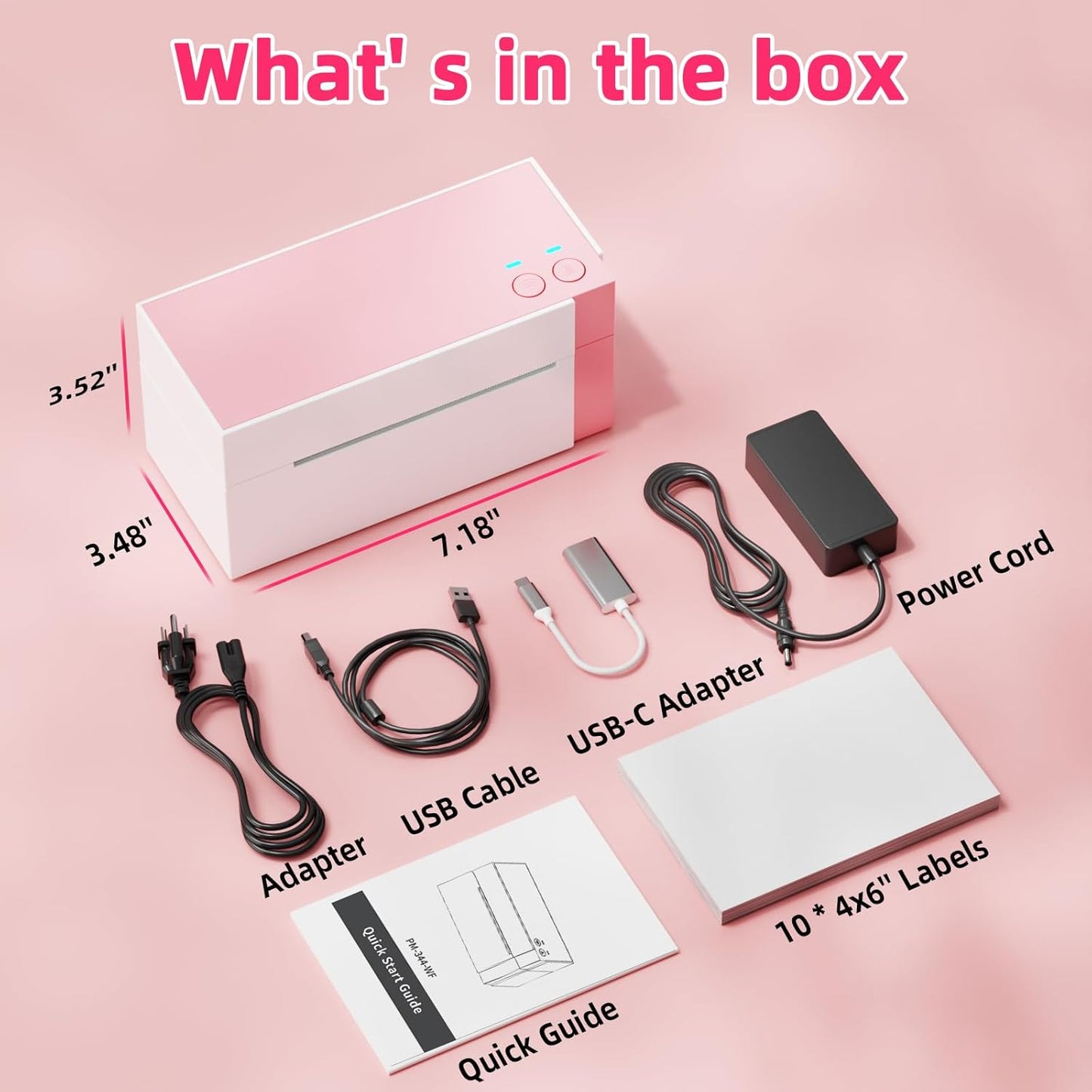 Omezizy WiFi Shipping Label Printer 4x6 – 300DPI Wireless Thermal Printer