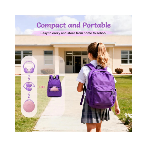 TONOSHARK Kids Bluetooth Headphones ANC 40H Wireless Over-Ear Purple