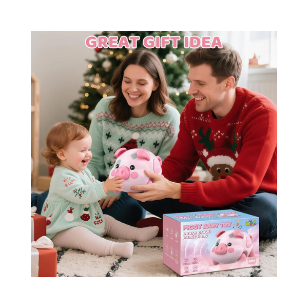 Baby Musical Piggy Toy for 6–18 Months – Tummy Time & Development