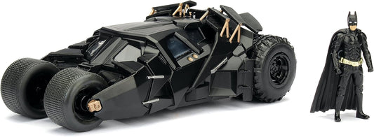 Jada Toys Dark Knight 1:24 Batmobile & Batman Die-Cast Collectible Set