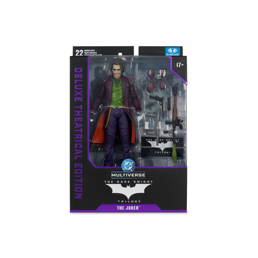 McFarlane DC Multiverse The Joker The Dark Knight Trilogy Deluxe Theatrical Edition – New in Box